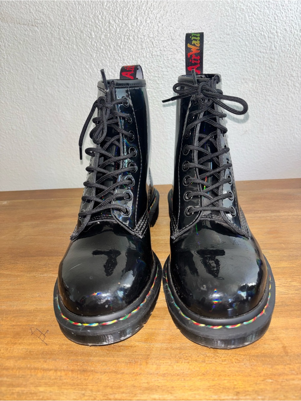 Mr martens patent leather rainbow women 8.5 men 7